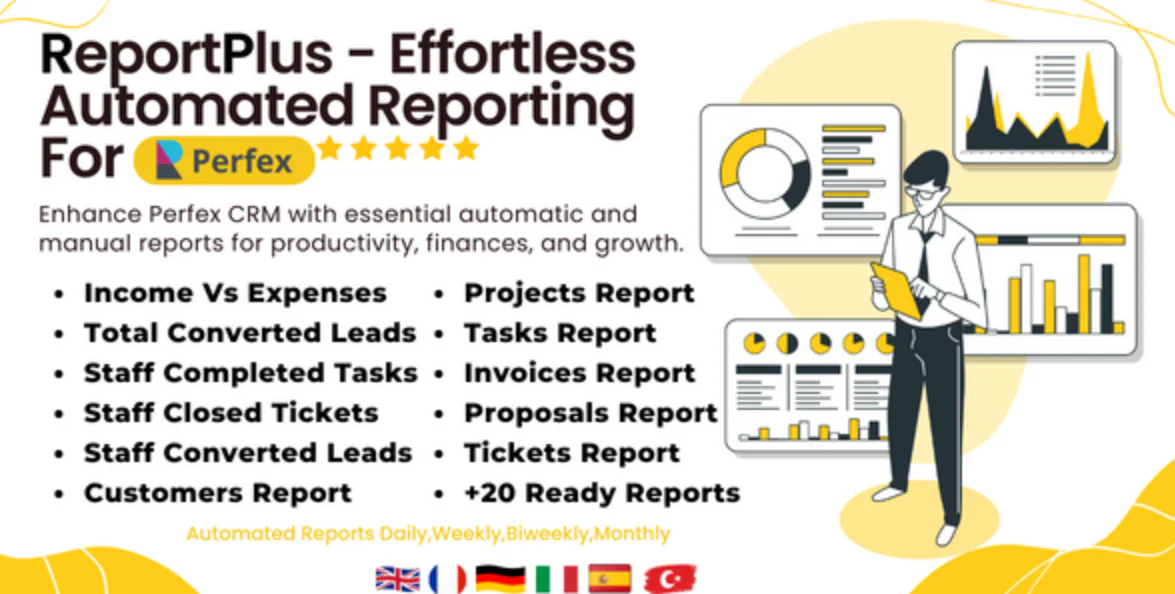 ReportPlus - Effortles Automated Reporting | Perfex CRM