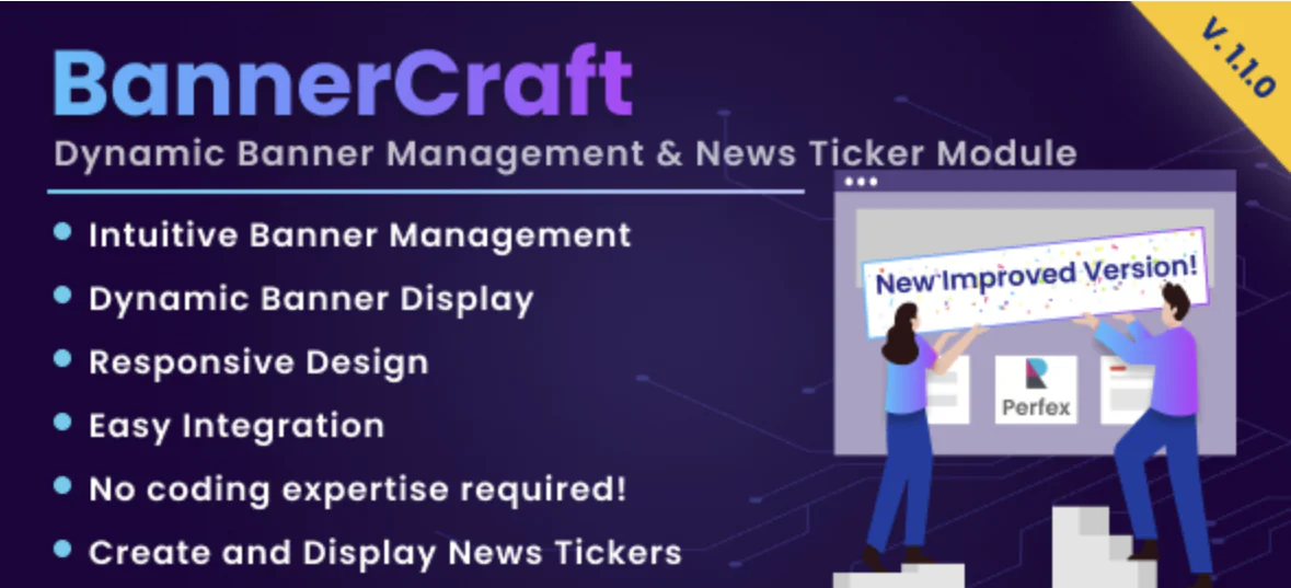 BannerCraft - Dynamic Banner Management & News Ticker Module | Perfex CRM