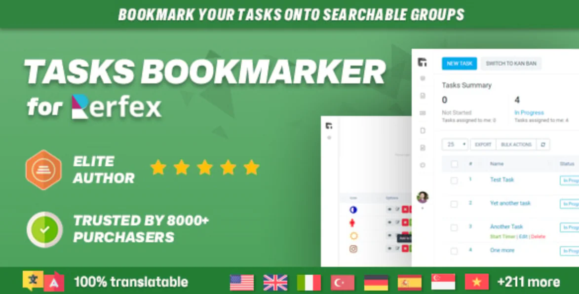 Bookmarks for Tasks | Perfex CRM
