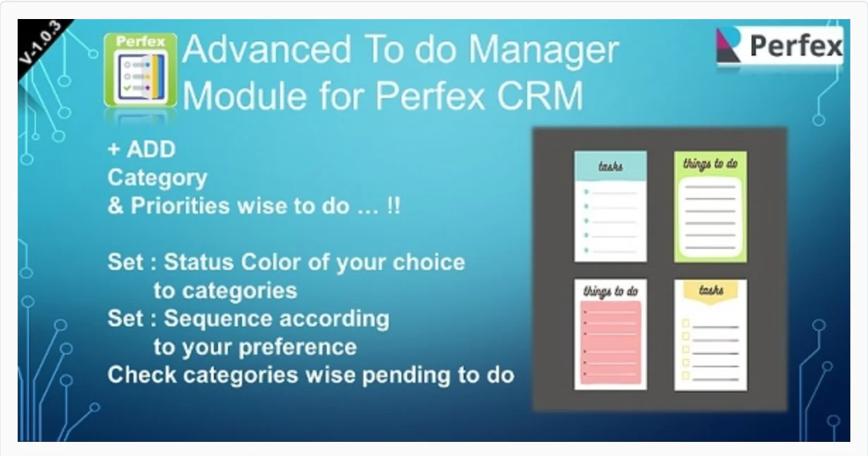 Advanced To-Do Manager Perfex CRM