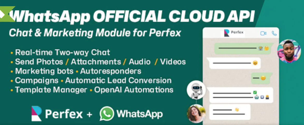 WhatsApp Official Cloud API Chat & Marketing | Perfex CRM
