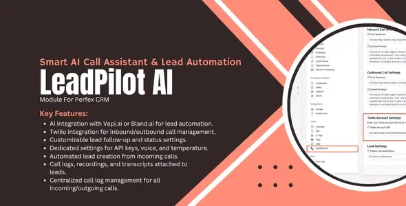 LeadPilot – Assistente de Chamadas com IA e Automação de Leads para Perfex CRM