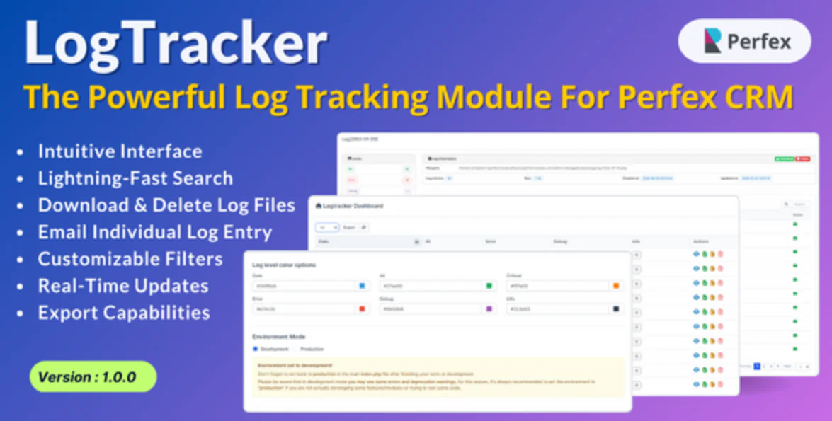 LogTracker - The Powerful Log Tracking | Perfex CRM