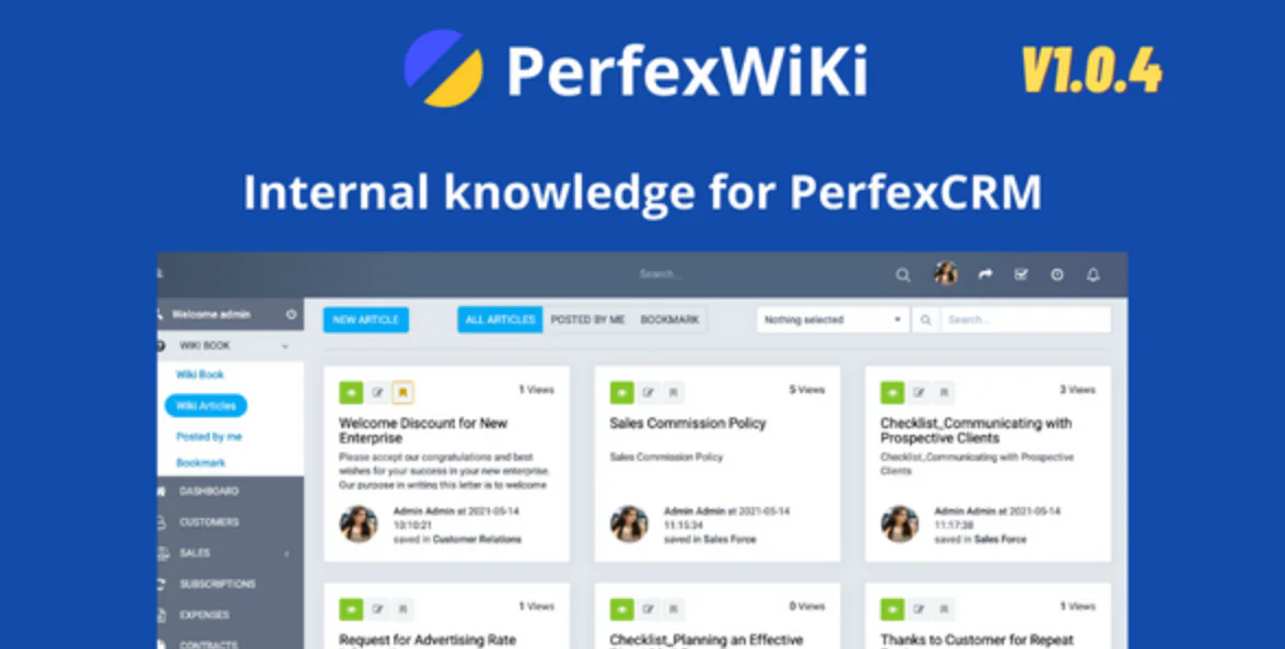 PerfexWiki - Internal knowledge | Perfex CRM