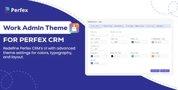 Work Admin Theme para Perfex CRM
