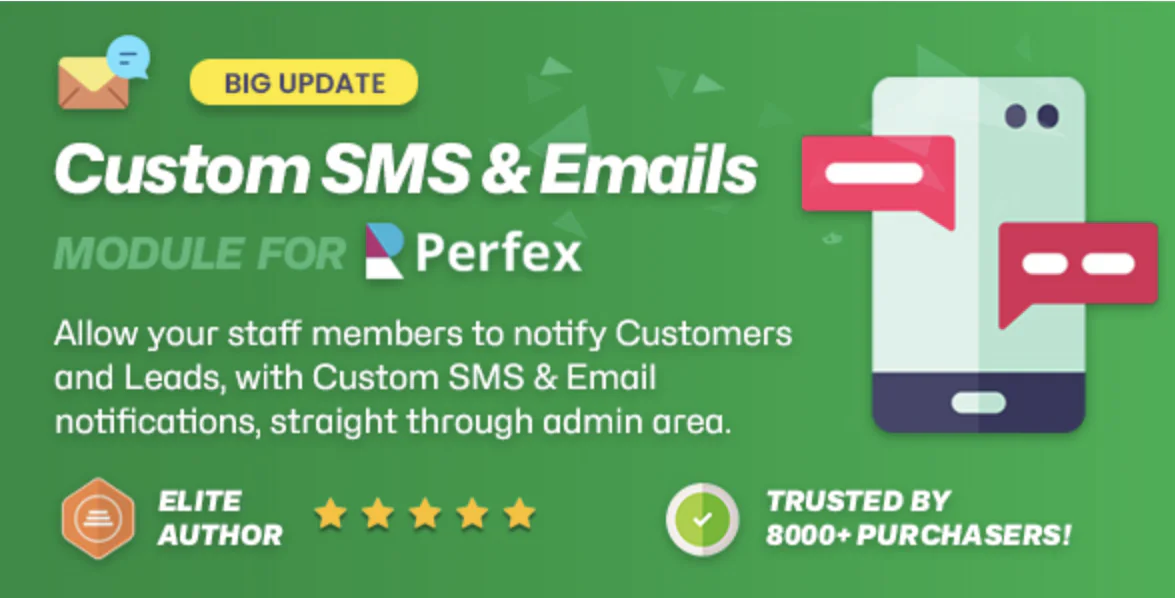 Custom SMS & Email Notifications | Perfex CRM