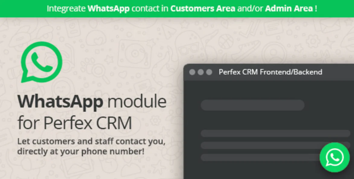 WhatsApp Chat | Perfex CRM