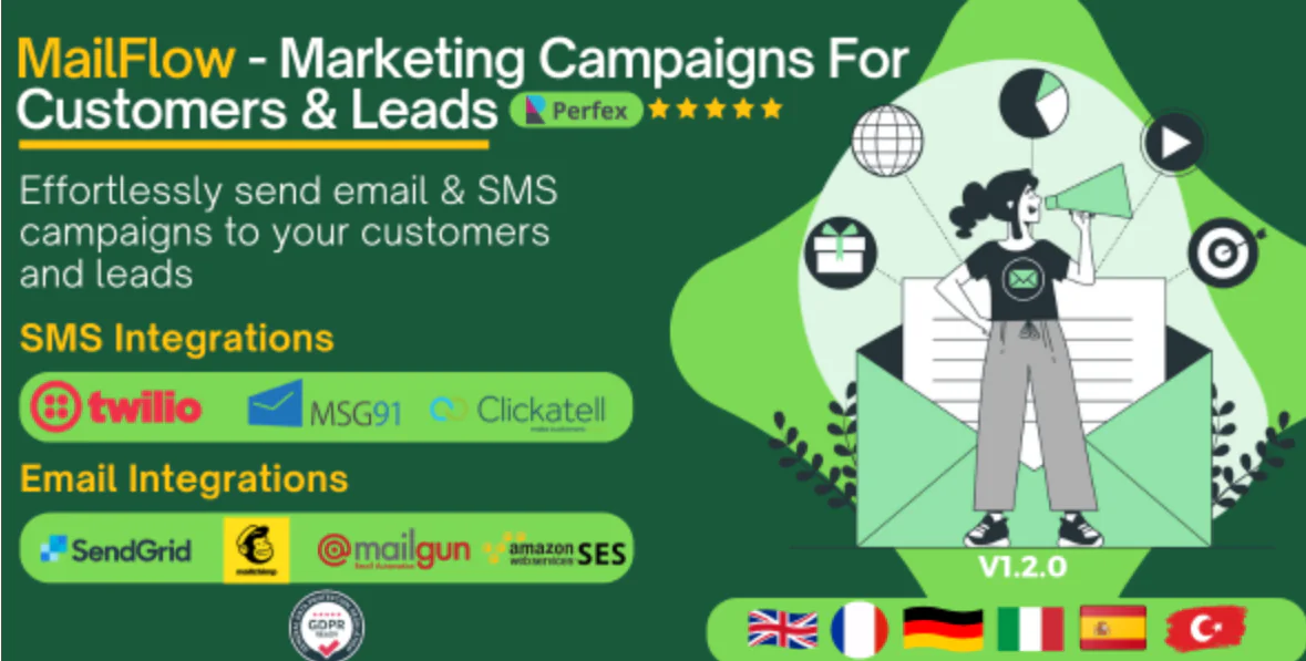 MailFlow - Marketing Campaigns For Customers & Leads | Perfex CRM