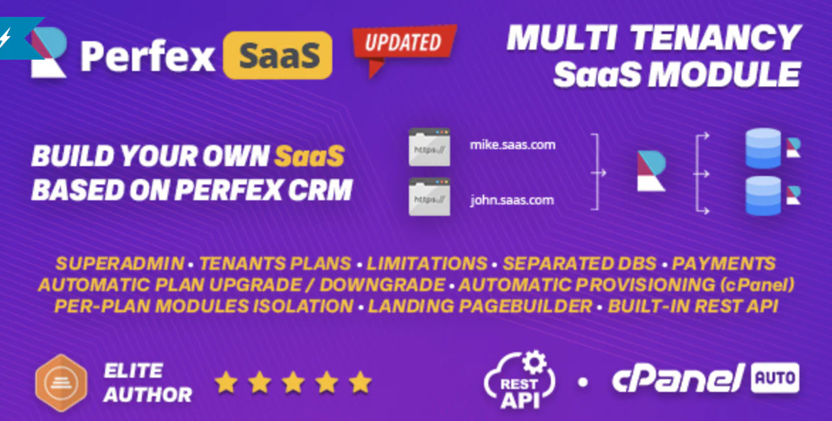 SaaS - Multi Tenancy Support | Perfex CRM -