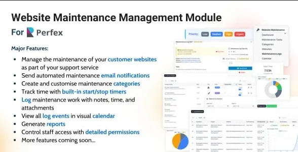 Website Maintenance Management par Perfex CRM