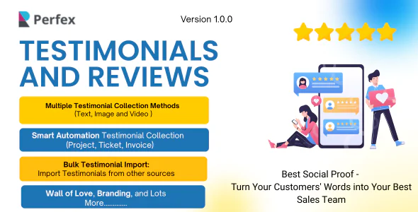 Testimonials and Reviews Module para Perfex CRM